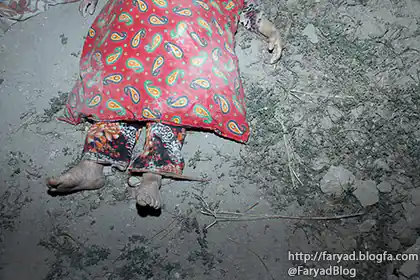 خدایا بە زمینت بگو پسرم و دخترم را جا گذاشتە ام